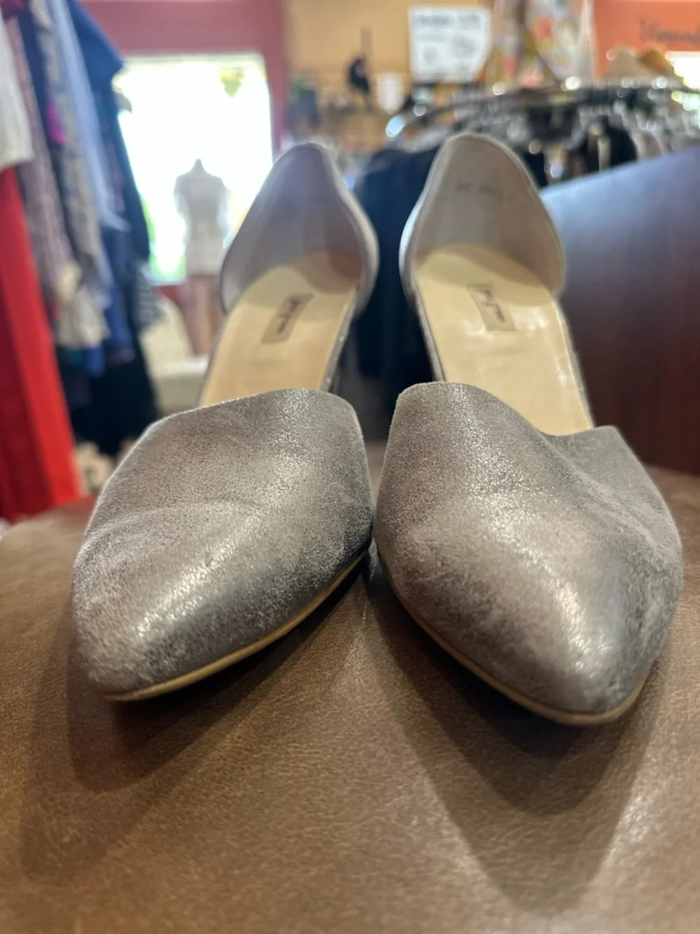 Paul Green Julia D'Orsay metallic suede pumps size 7 (US: 9) - Picture 7 of 9